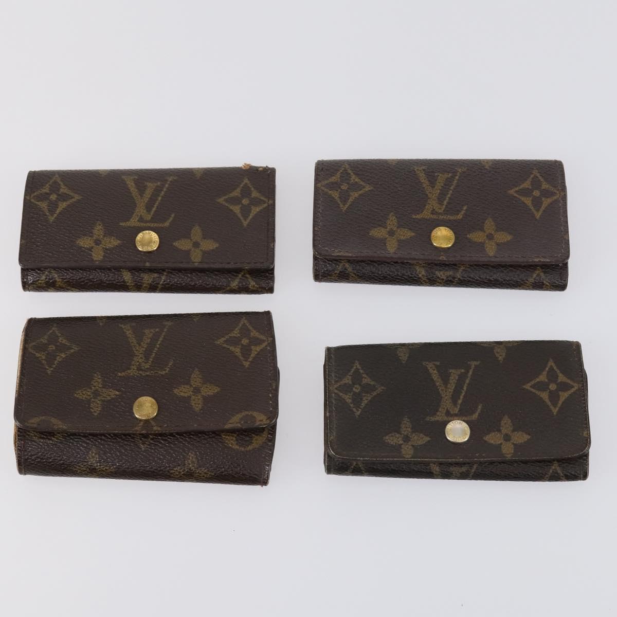 LOUIS VUITTON Monogram Epi Vernis Multicles Key Case 8Set Red Black Auth 143390