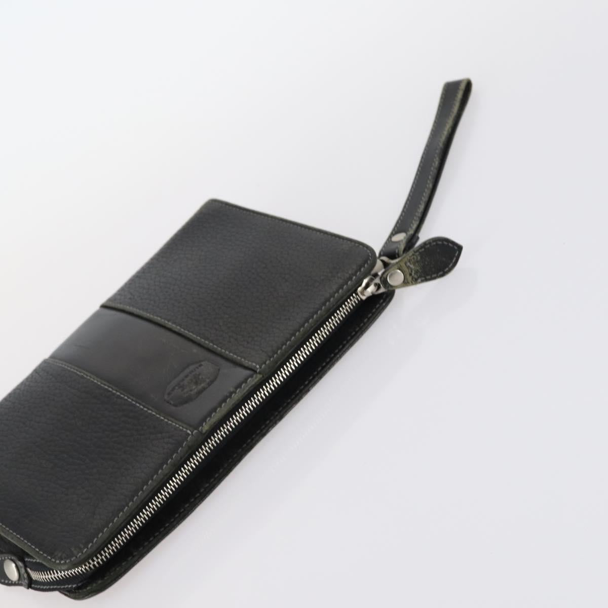 BURBERRY Nova Check Tote Bag Leather Canvas 2Set Black Beige Auth 143395