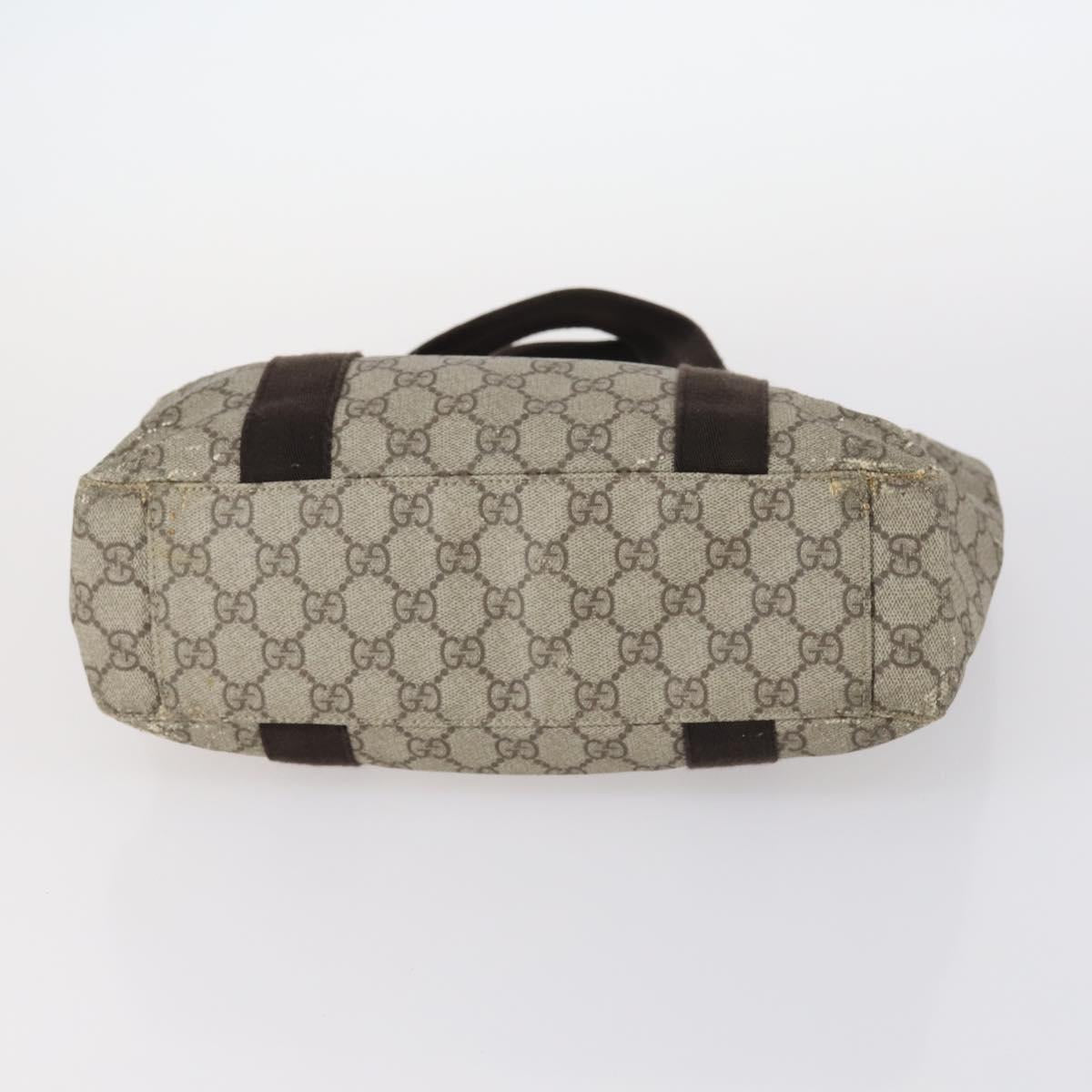 GUCCI GG Canvas GG Supreme Shoulder Bag PVC 4Set Beige Black Auth 143398