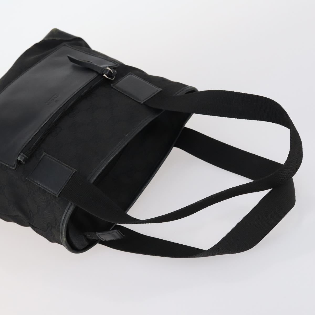 GUCCI GG Canvas GG Supreme Shoulder Bag PVC 4Set Beige Black Auth 143398