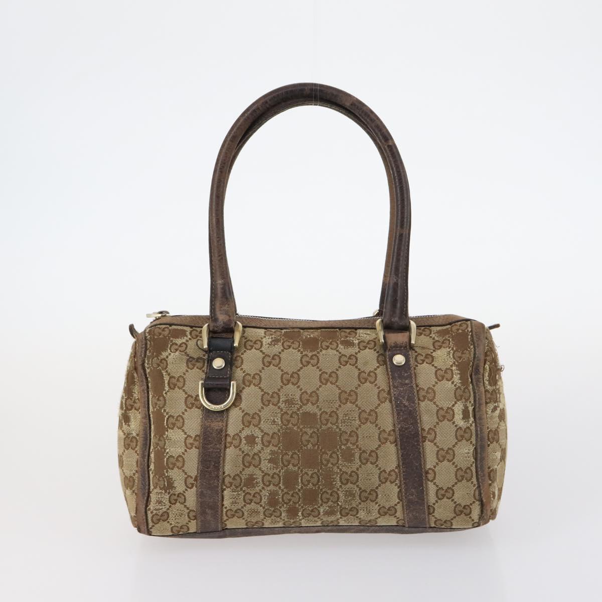 GUCCI GG Canvas GG Supreme Shoulder Bag PVC 4Set Beige Black Auth 143398