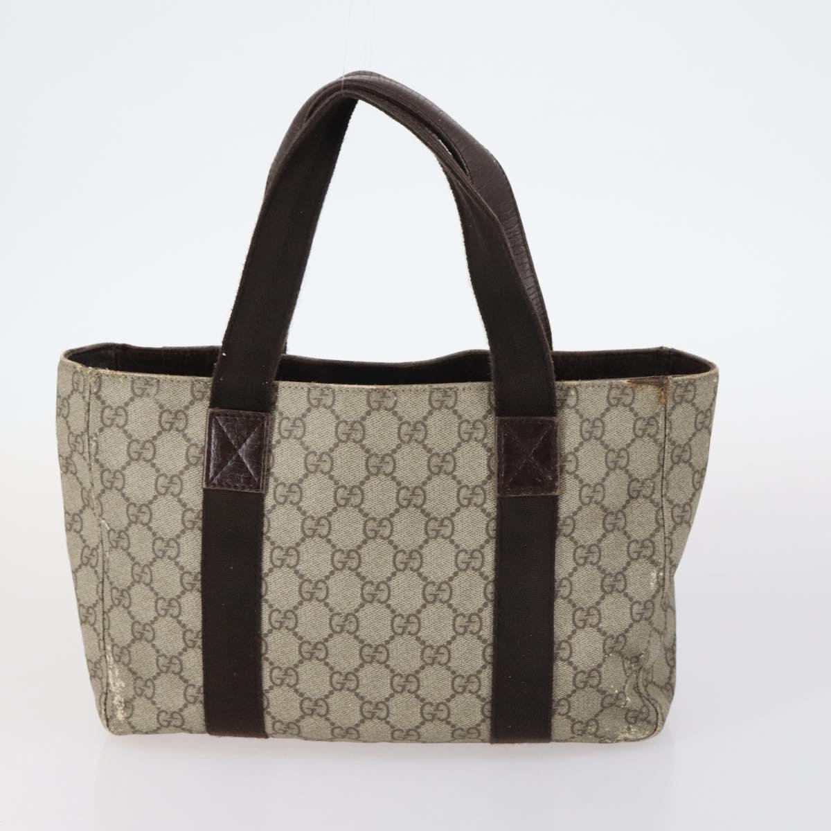 GUCCI GG Canvas GG Supreme Shoulder Bag PVC 4Set Beige Black Auth 143398