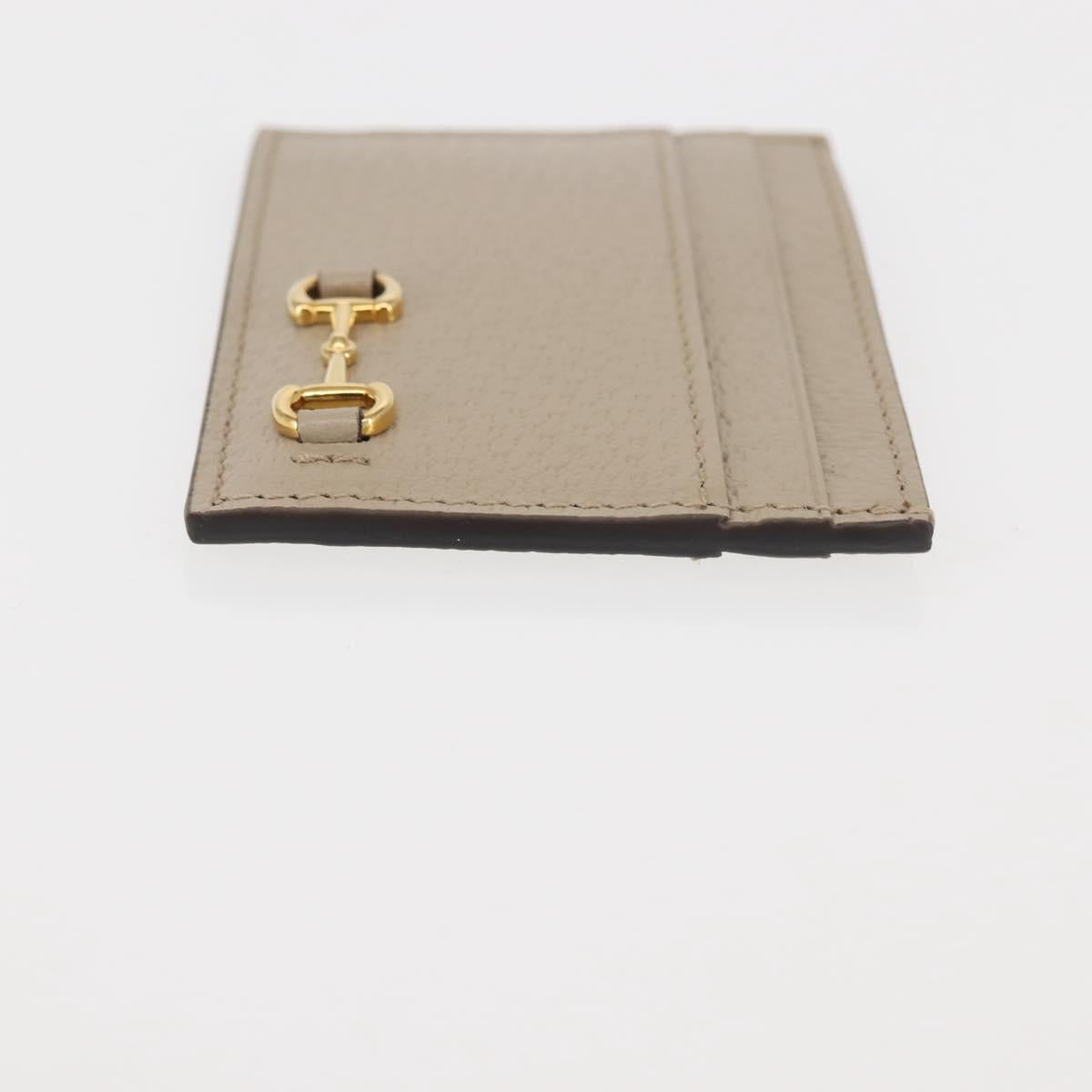 GUCCI Horsebit Card Case & Playing Cards Set Silver 700469 Auth 143399