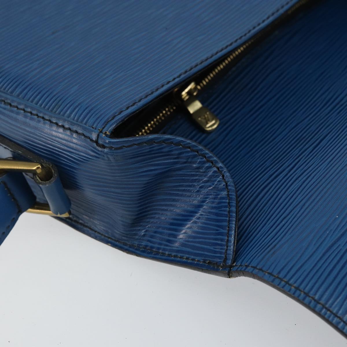 LOUIS VUITTON Epi Saint Cloud GM Shoulder Bag Toledo Blue M52195 LV Auth 143462