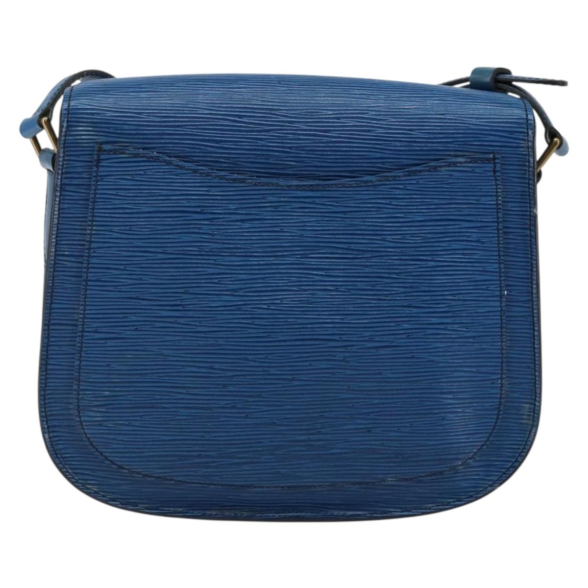 LOUIS VUITTON Epi Saint Cloud GM Shoulder Bag Toledo Blue M52195 LV Auth 143463