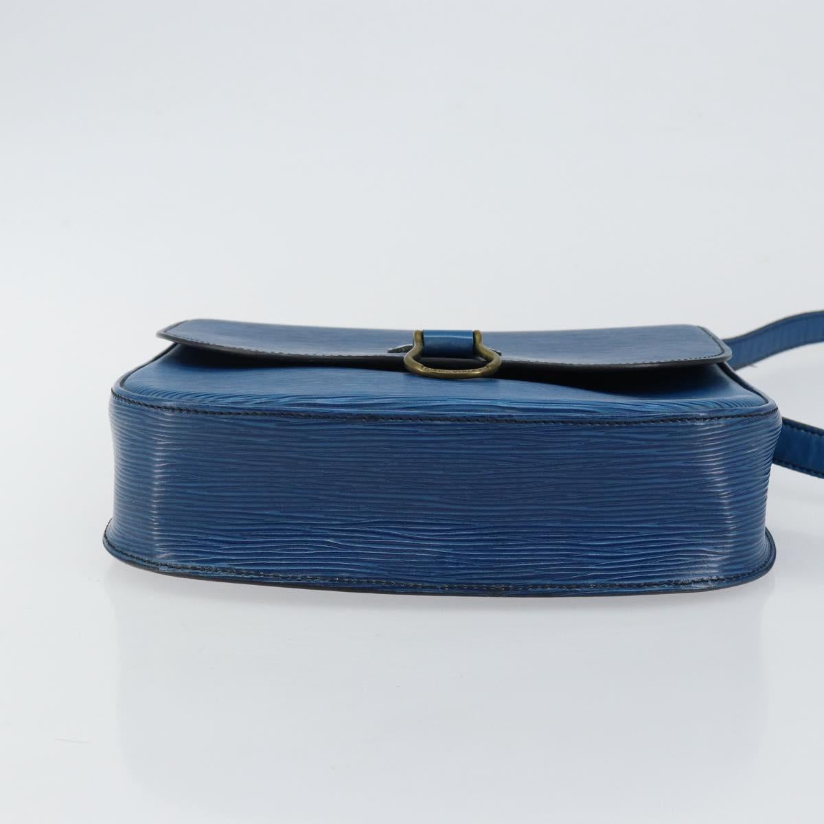 LOUIS VUITTON Epi Saint Cloud GM Shoulder Bag Toledo Blue M52195 LV Auth 143463