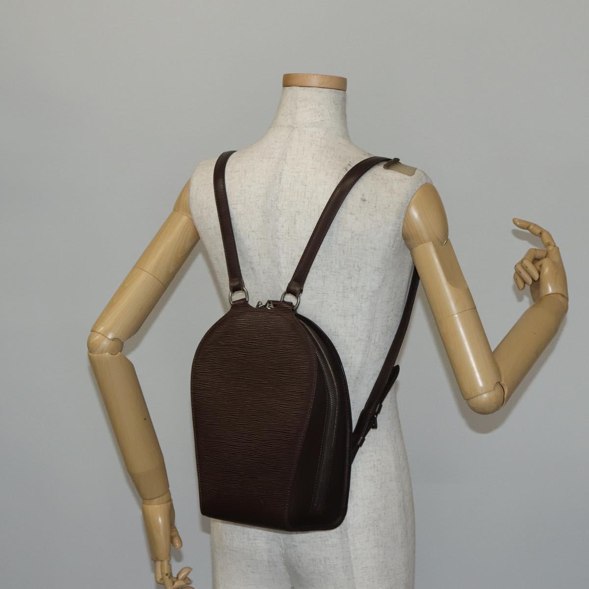 LOUIS VUITTON Epi Mabillon Backpack Mocha M5223D LV Auth 143465