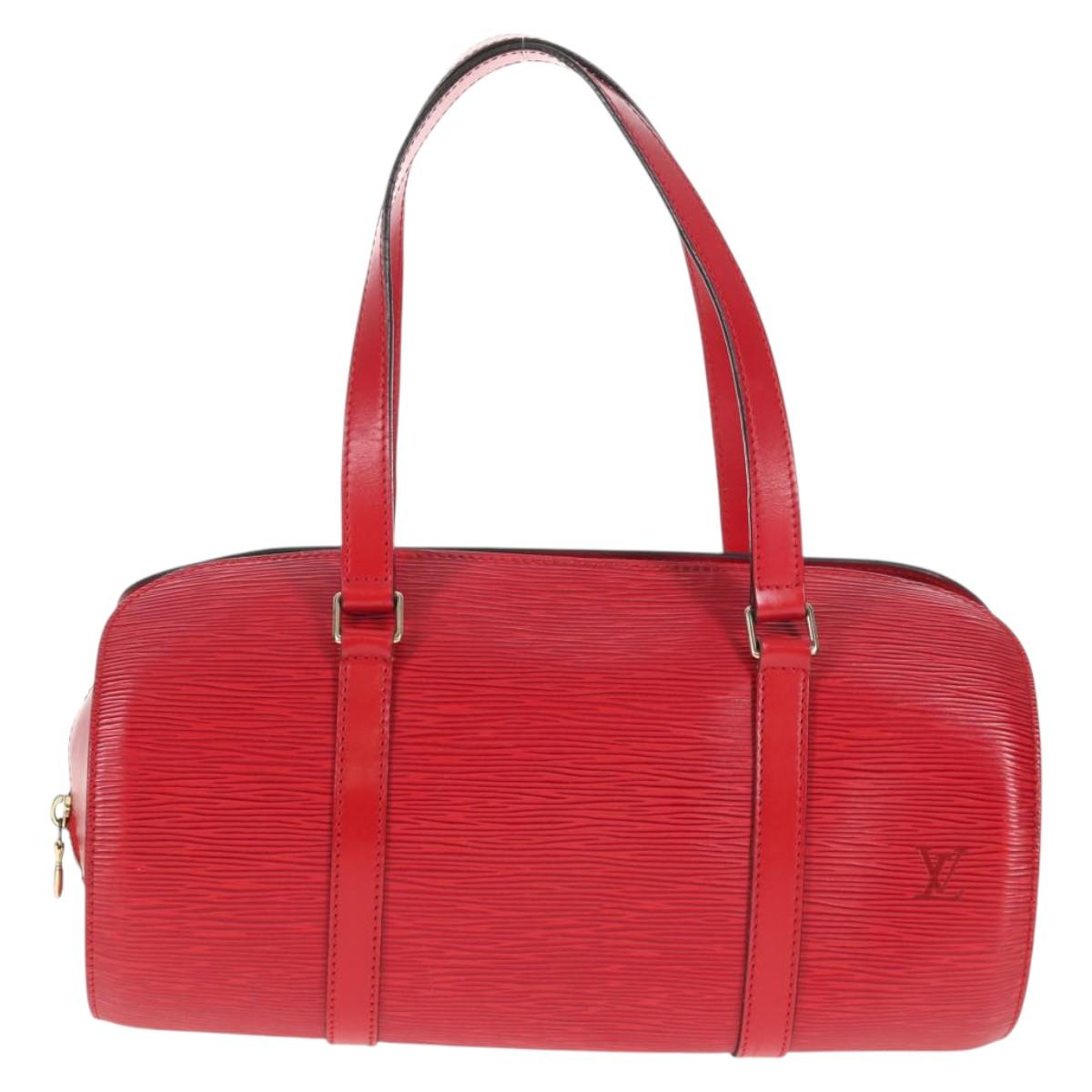 LOUIS VUITTON Epi Soufflot Hand Bag Red M52227 LV Auth 143466V