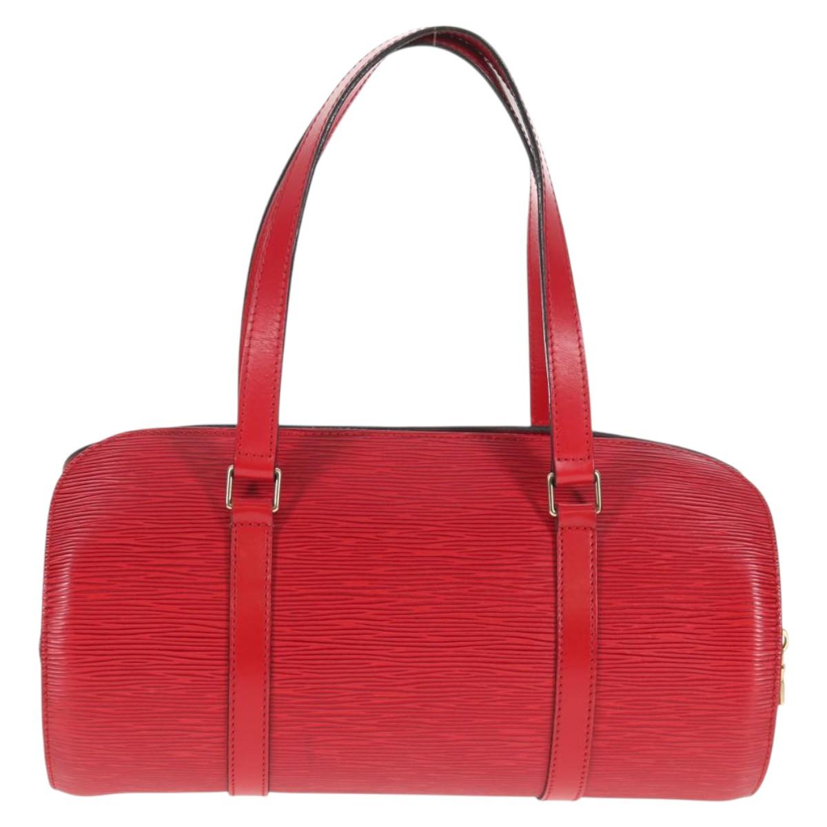 LOUIS VUITTON Epi Soufflot Hand Bag Red M52227 LV Auth 143466V