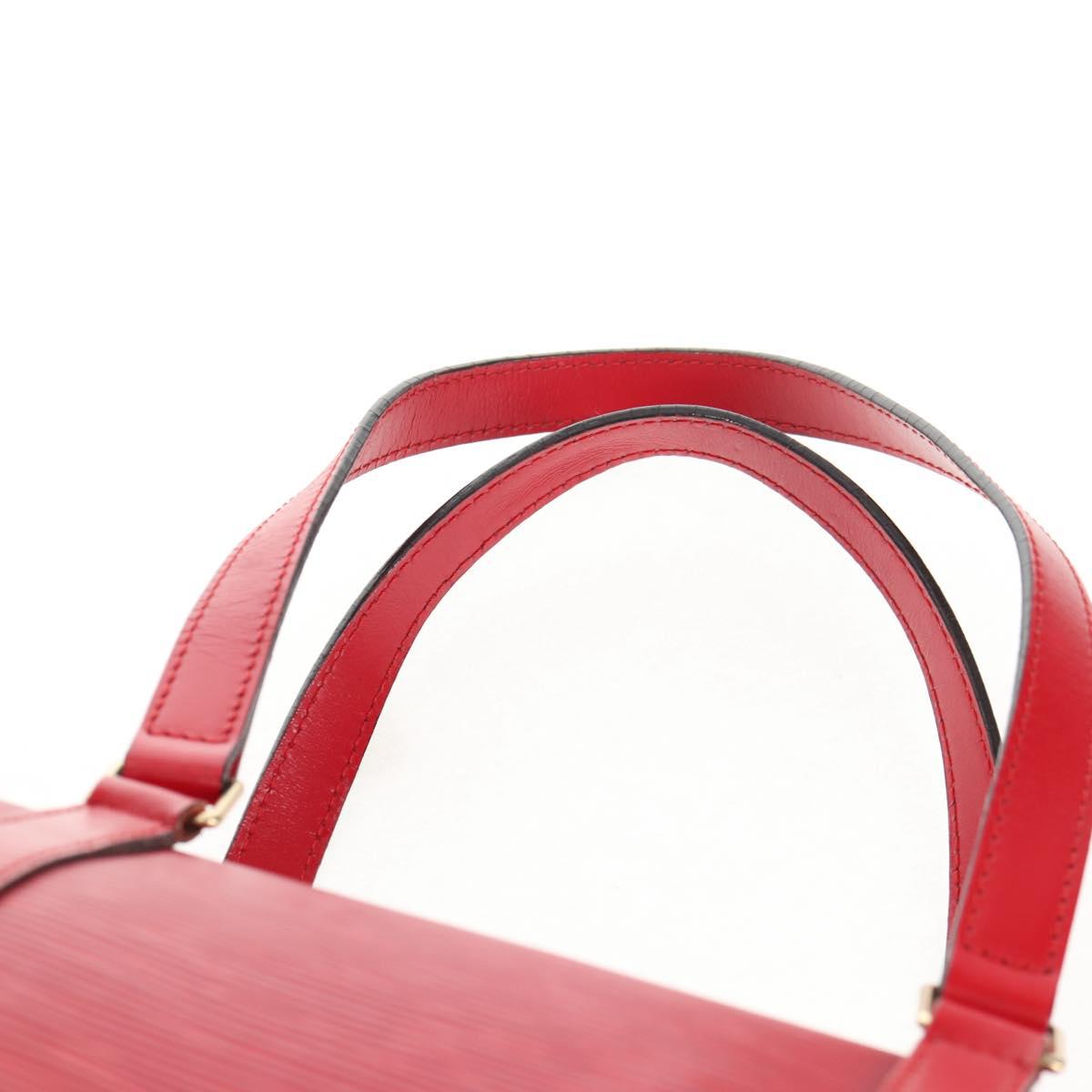 LOUIS VUITTON Epi Soufflot Hand Bag Red M52227 LV Auth 143466V