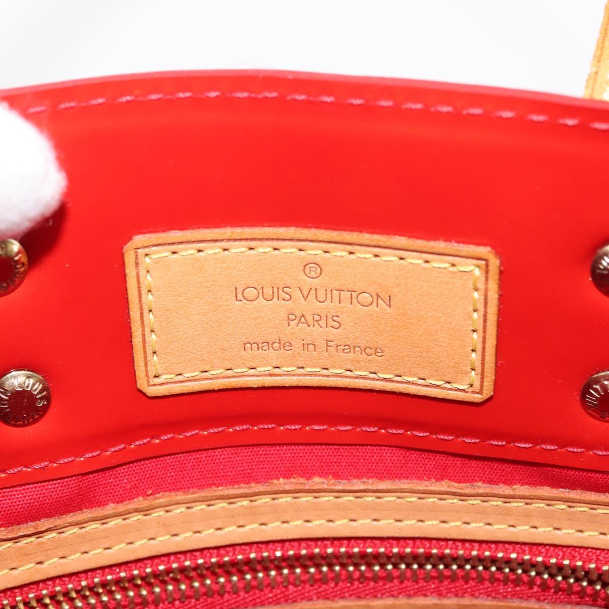 LOUIS VUITTON Monogram Vernis Reade PM Hand Bag Red Rouge M91088 LV Auth 143468