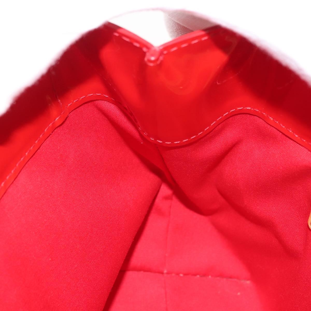 LOUIS VUITTON Monogram Vernis Reade PM Hand Bag Red Rouge M91088 LV Auth 143468