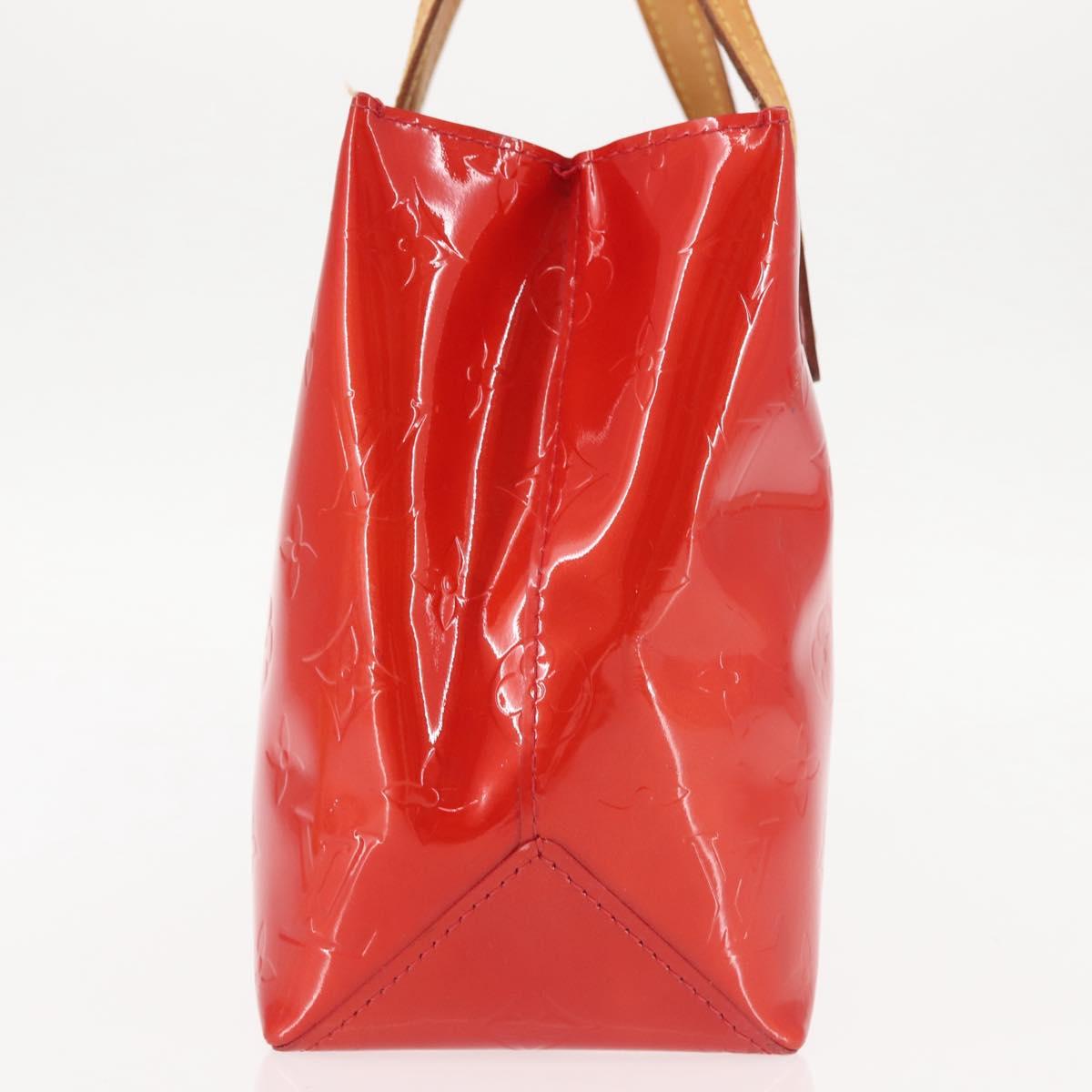 LOUIS VUITTON Monogram Vernis Reade PM Hand Bag Red Rouge M91088 LV Auth 143468