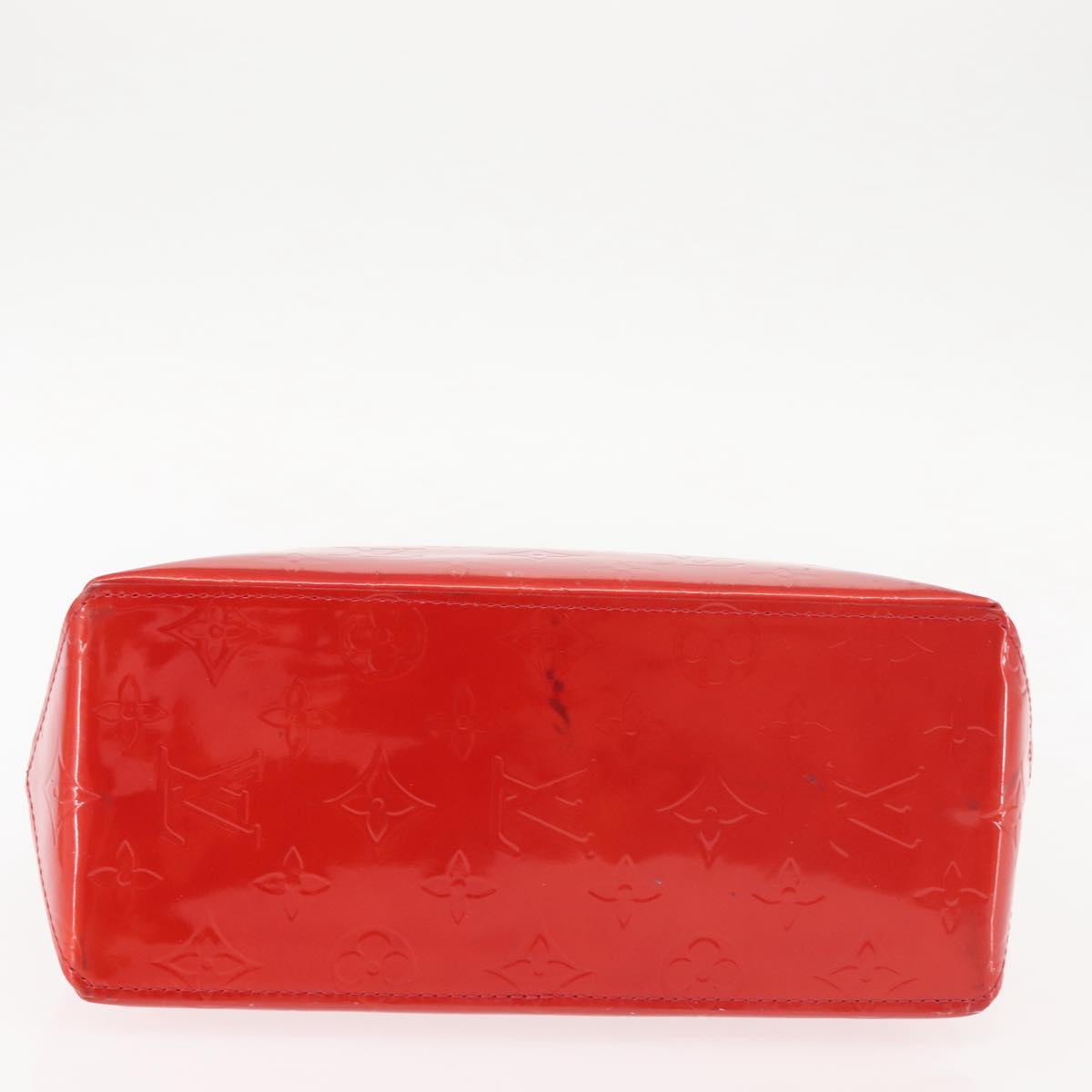 LOUIS VUITTON Monogram Vernis Reade PM Hand Bag Red Rouge M91088 LV Auth 143468