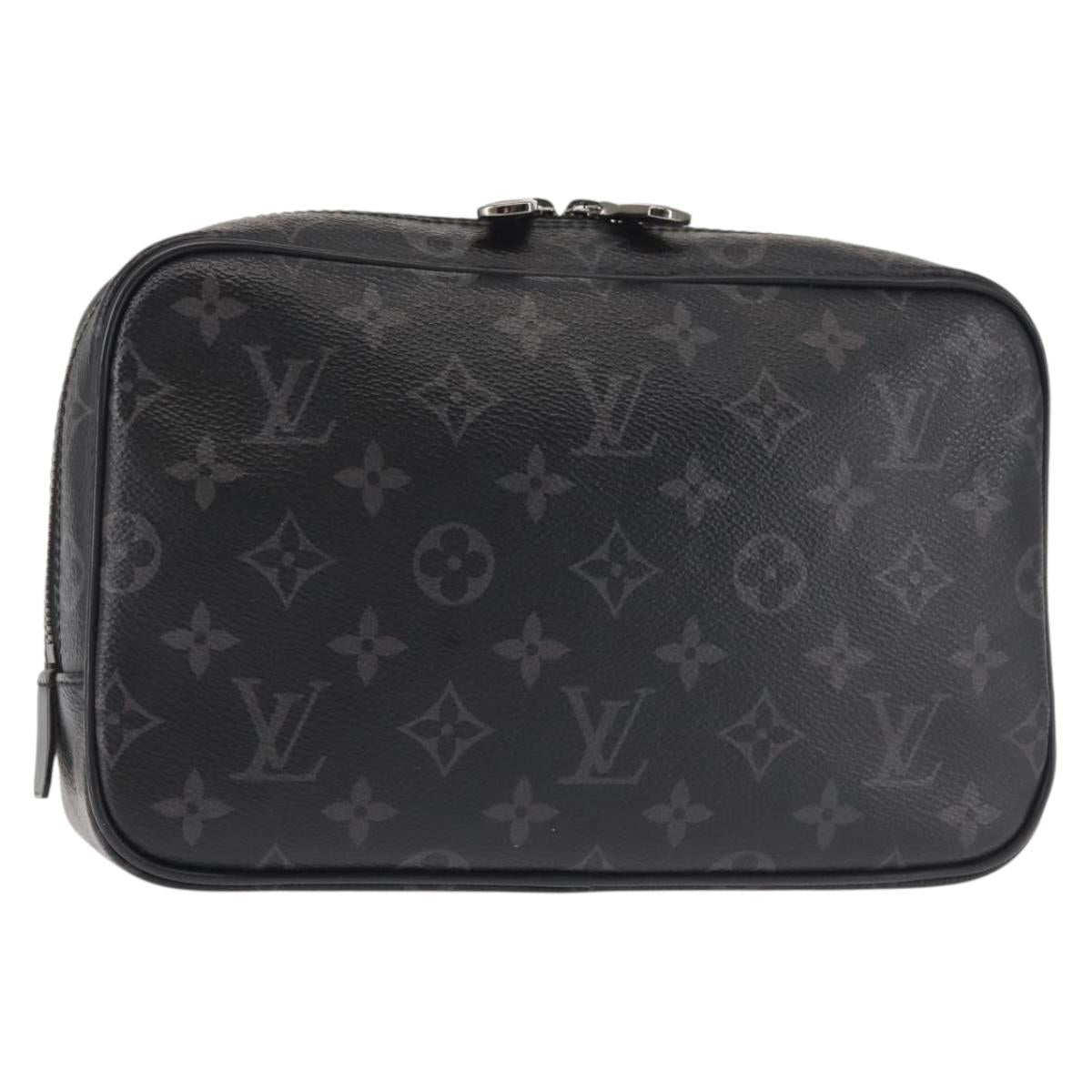 LOUIS VUITTON Monogram Eclipse Trousse Toilette GM Bag M43383 LV Auth 143472