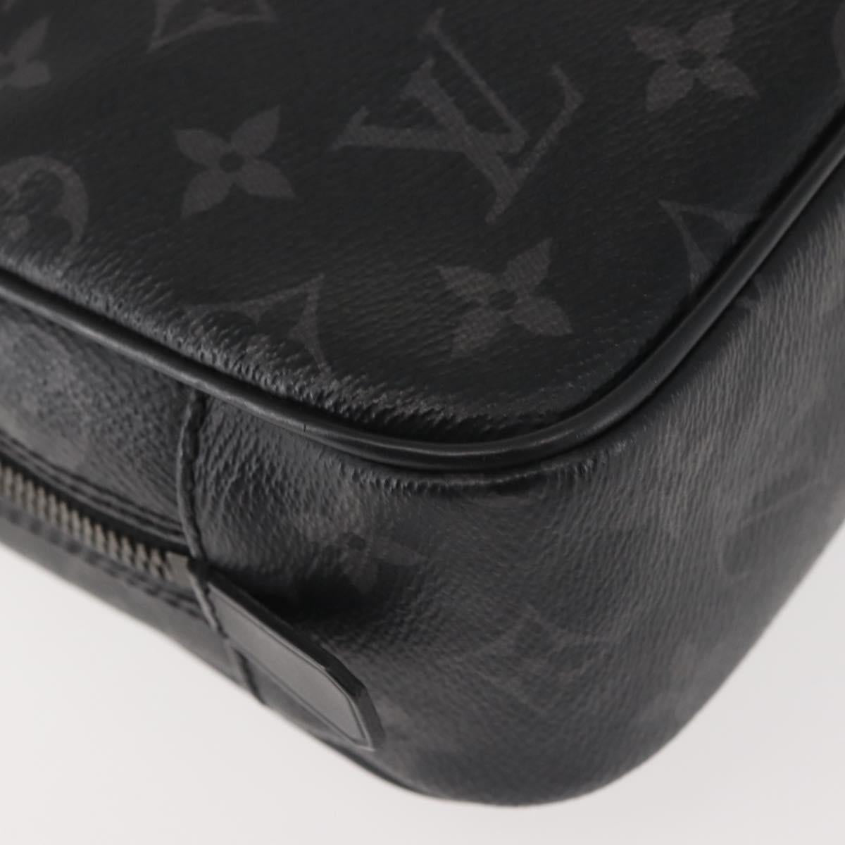 LOUIS VUITTON Monogram Eclipse Trousse Toilette GM Bag M43383 LV Auth 143472