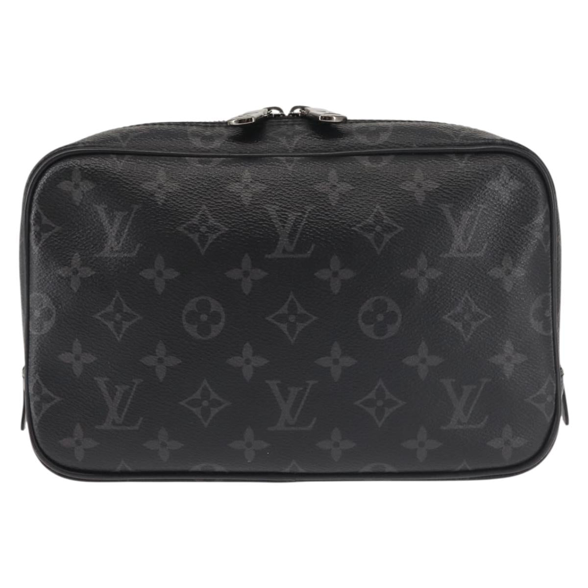 LOUIS VUITTON Monogram Eclipse Trousse Toilette GM Bag M43383 LV Auth 143472