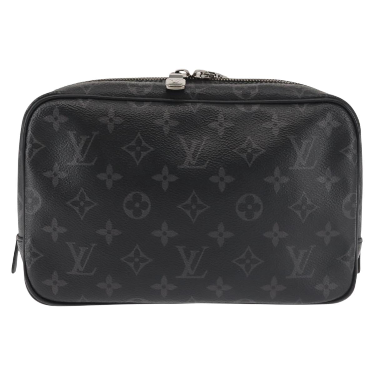 LOUIS VUITTON Monogram Eclipse Trousse Toilette GM Bag M43383 LV Auth 143472