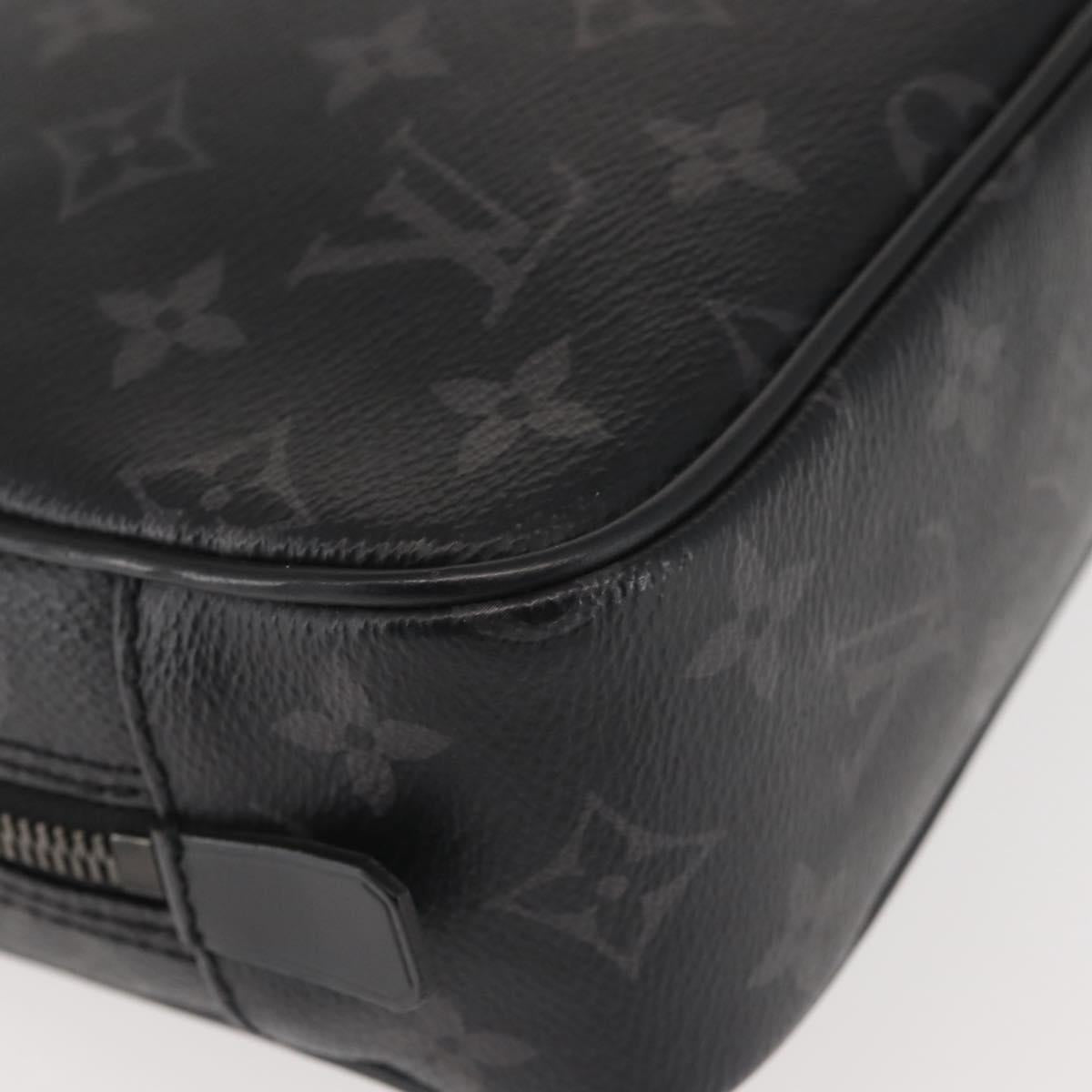 LOUIS VUITTON Monogram Eclipse Trousse Toilette GM Bag M43383 LV Auth 143472