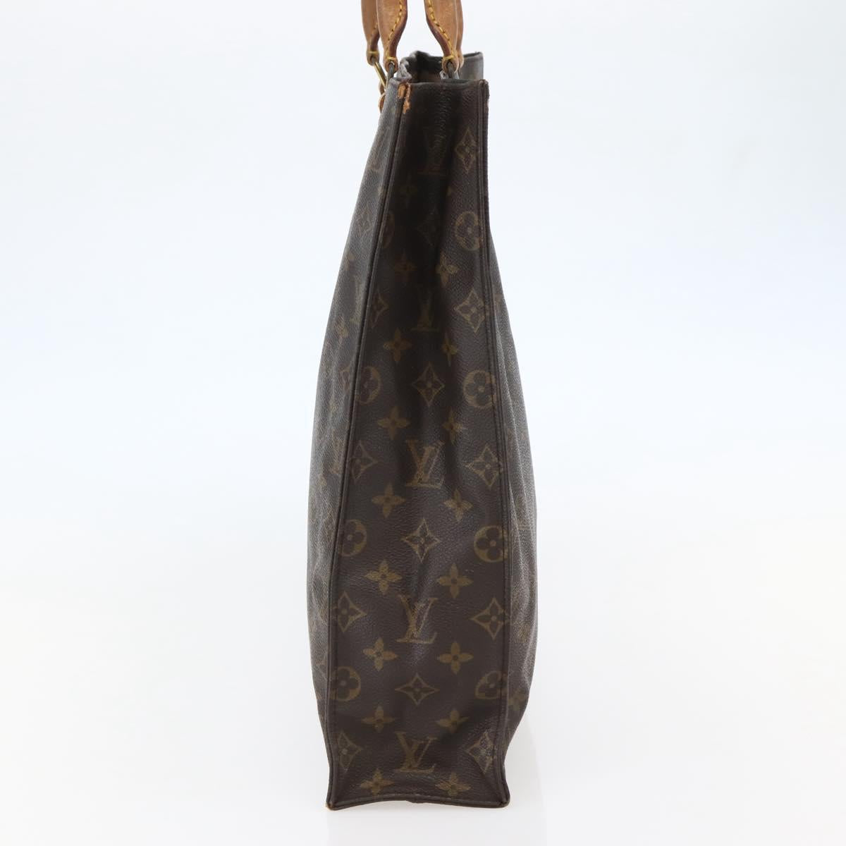 LOUIS VUITTON Monogram Sac Plat Hand Bag M51140 LV Auth 143478
