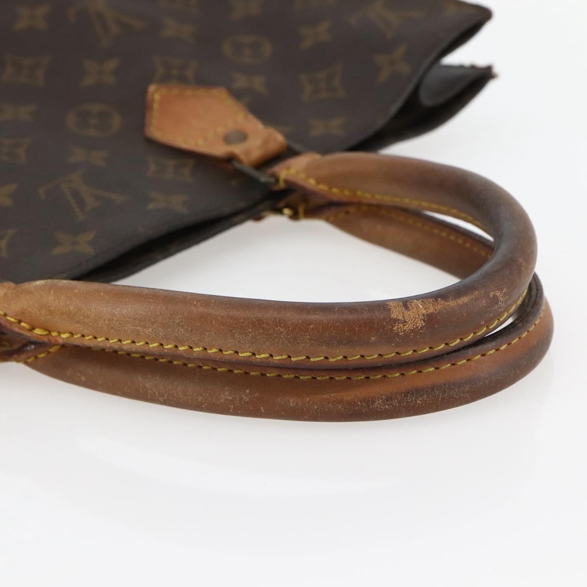 LOUIS VUITTON Monogram Sac Plat Hand Bag M51140 LV Auth 143478
