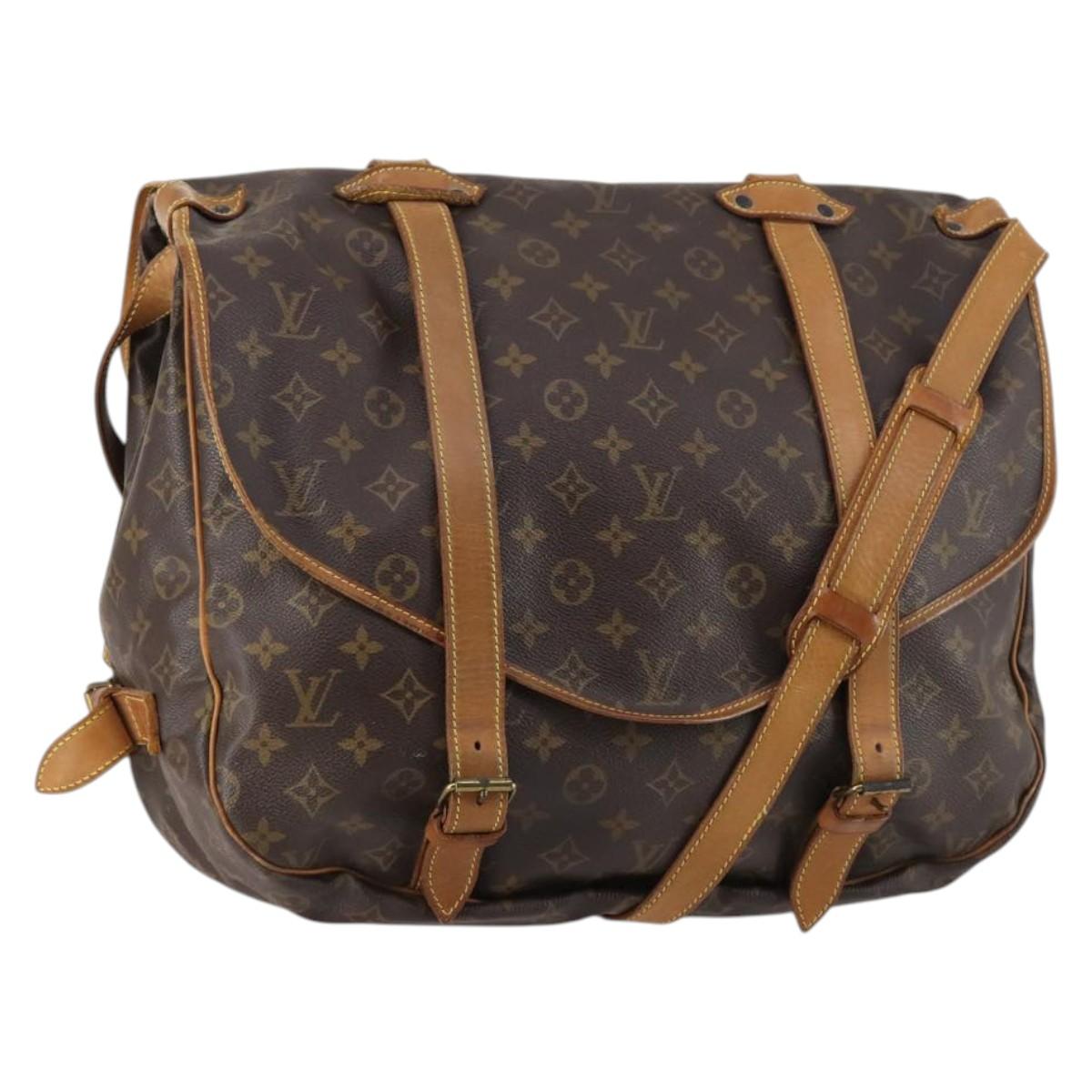 LOUIS VUITTON Monogram Saumur 43 Shoulder Bag M42252 LV Auth 143480
