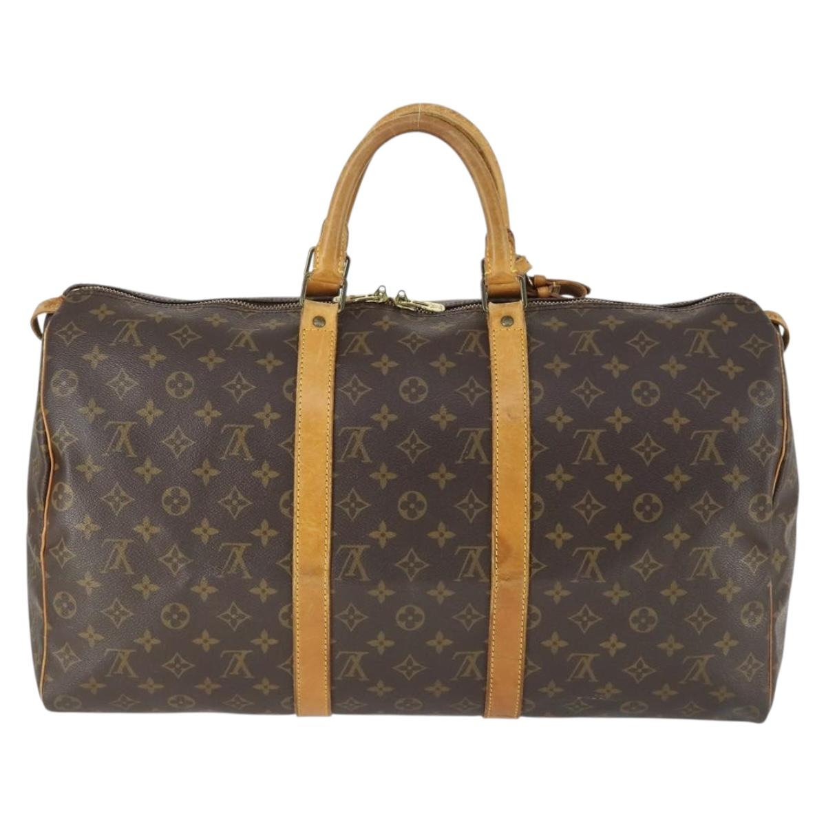 LOUIS VUITTON Monogram Keepall 50 Boston Bag M41426 LV Auth 143481