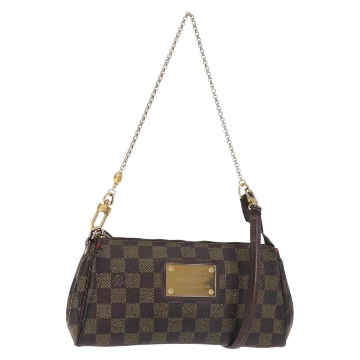 LOUIS VUITTON Damier Ebene Eva Shoulder Bag 2way N55213 LV Auth 143483