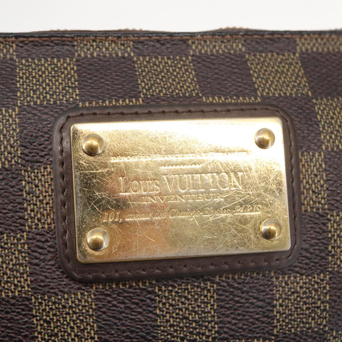 LOUIS VUITTON Damier Ebene Eva Shoulder Bag 2way N55213 LV Auth 143483