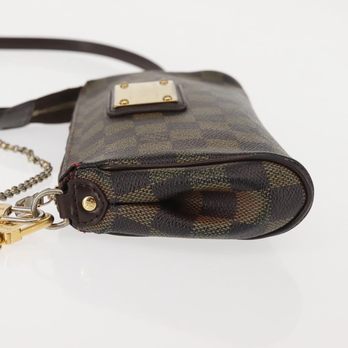 LOUIS VUITTON Damier Ebene Eva Shoulder Bag 2way N55213 LV Auth 143483