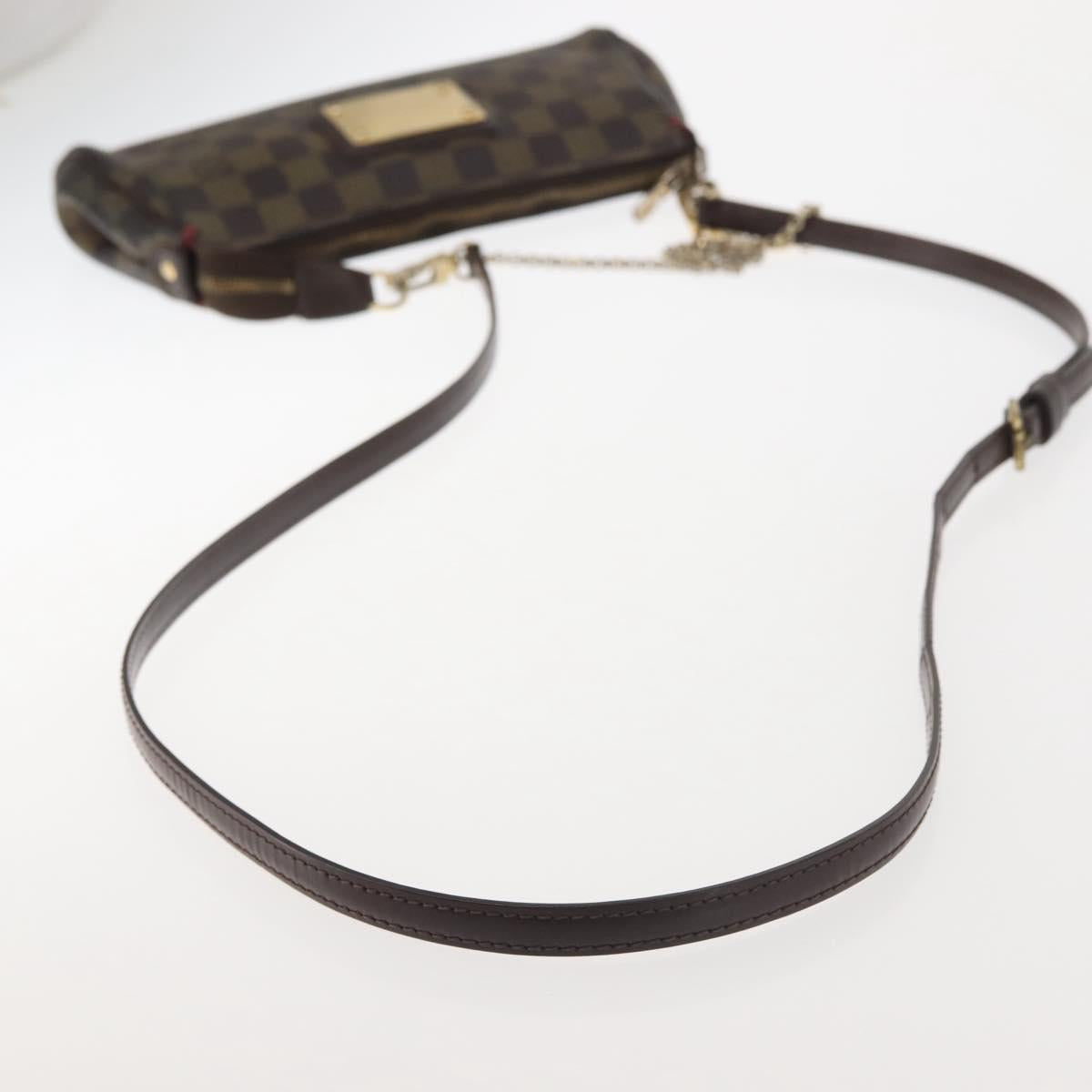 LOUIS VUITTON Damier Ebene Eva Shoulder Bag 2way N55213 LV Auth 143483
