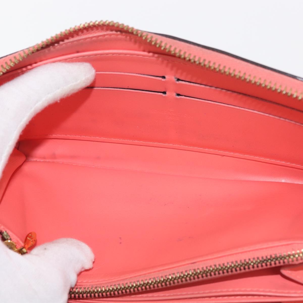 LOUIS VUITTON Sweet Monogram Zippy Wallet Long Wallet Orange M90124 Auth 143485