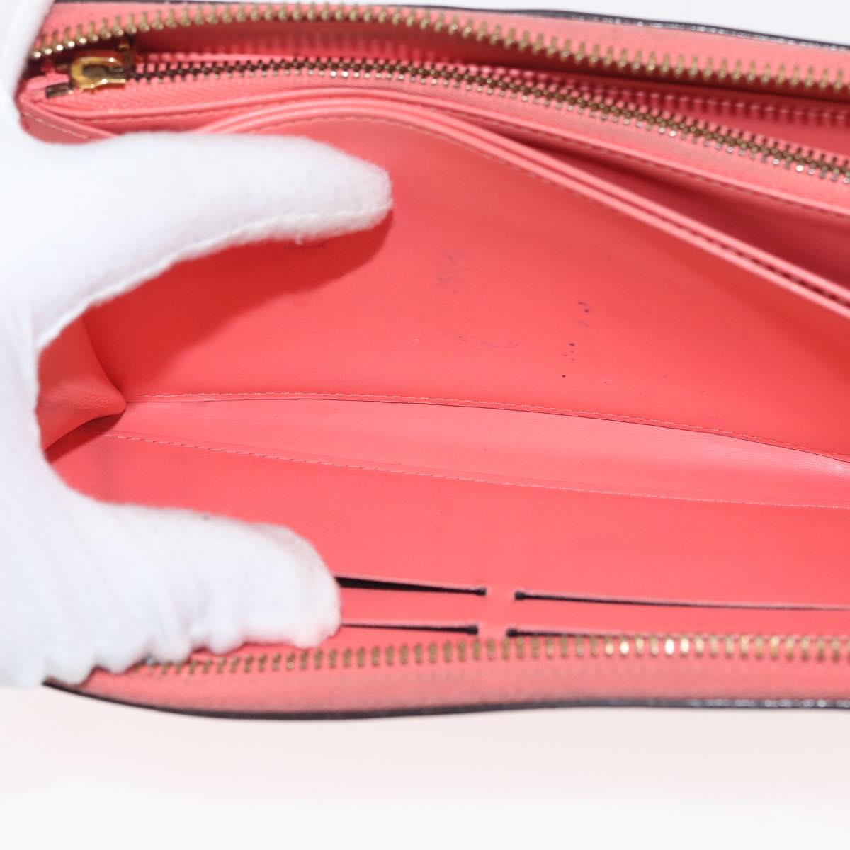 LOUIS VUITTON Sweet Monogram Zippy Wallet Long Wallet Orange M90124 Auth 143485