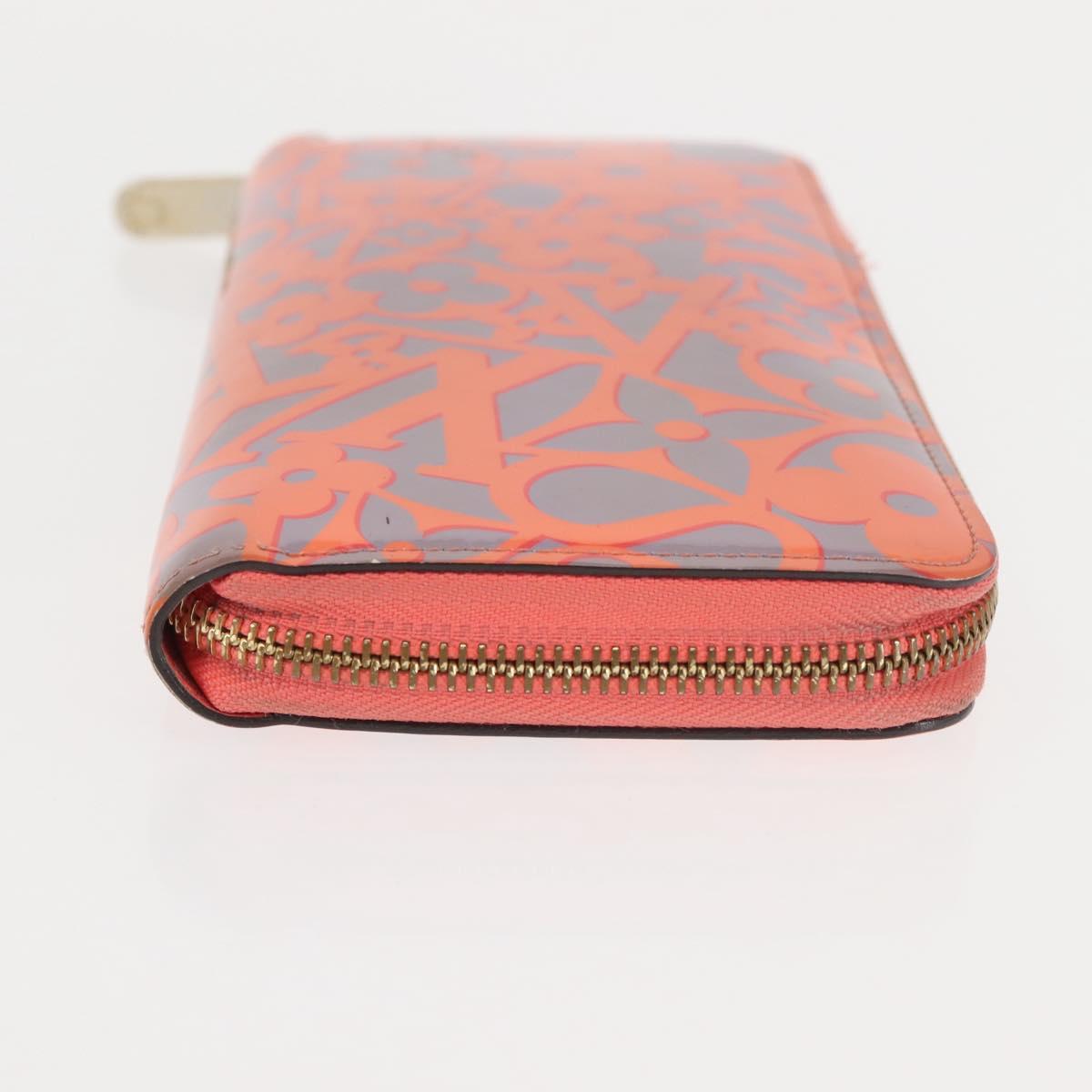 LOUIS VUITTON Sweet Monogram Zippy Wallet Long Wallet Orange M90124 Auth 143485