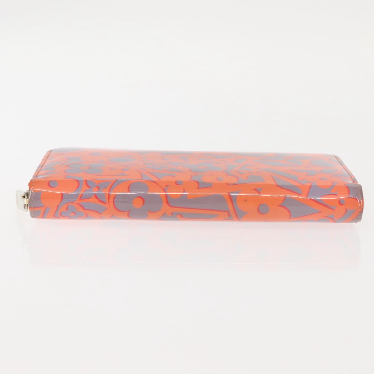 LOUIS VUITTON Sweet Monogram Zippy Wallet Long Wallet Orange M90124 Auth 143485