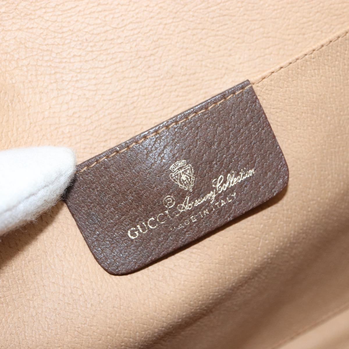 GUCCI GG Supreme Web Sherry Line Bag PVC Beige Gold 156 01 030 Auth 143490