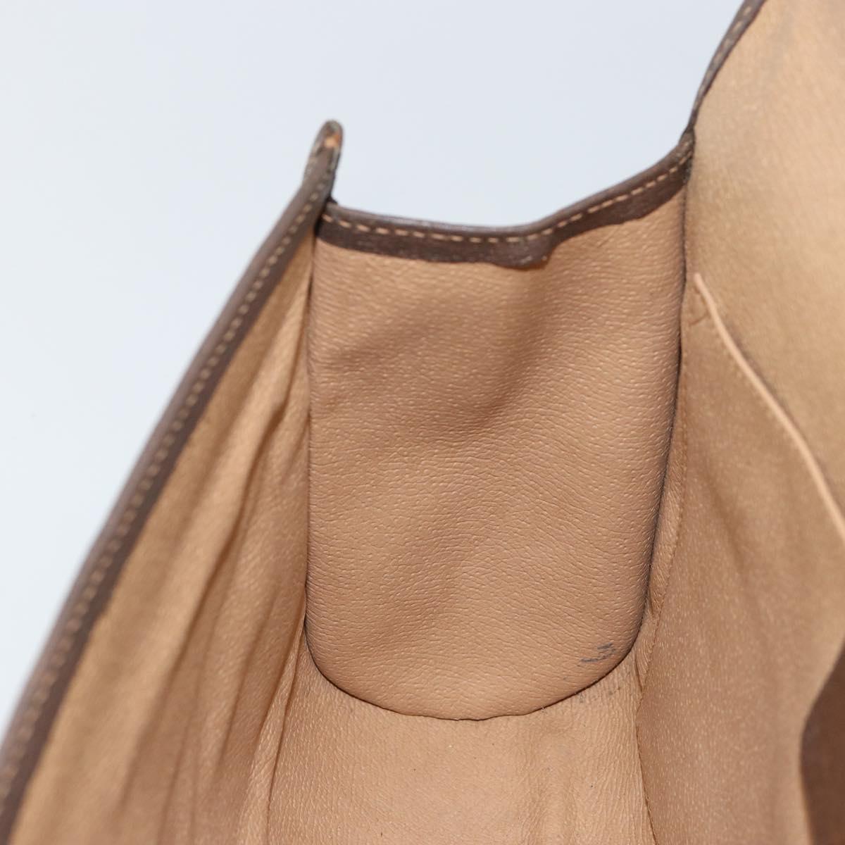 GUCCI GG Supreme Web Sherry Line Bag PVC Beige Gold 156 01 030 Auth 143490