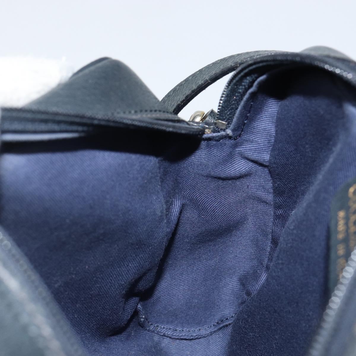 GUCCI GG Supreme Sherry Line Shoulder Bag PVC Navy Gold 72 001 3654 Auth 143492
