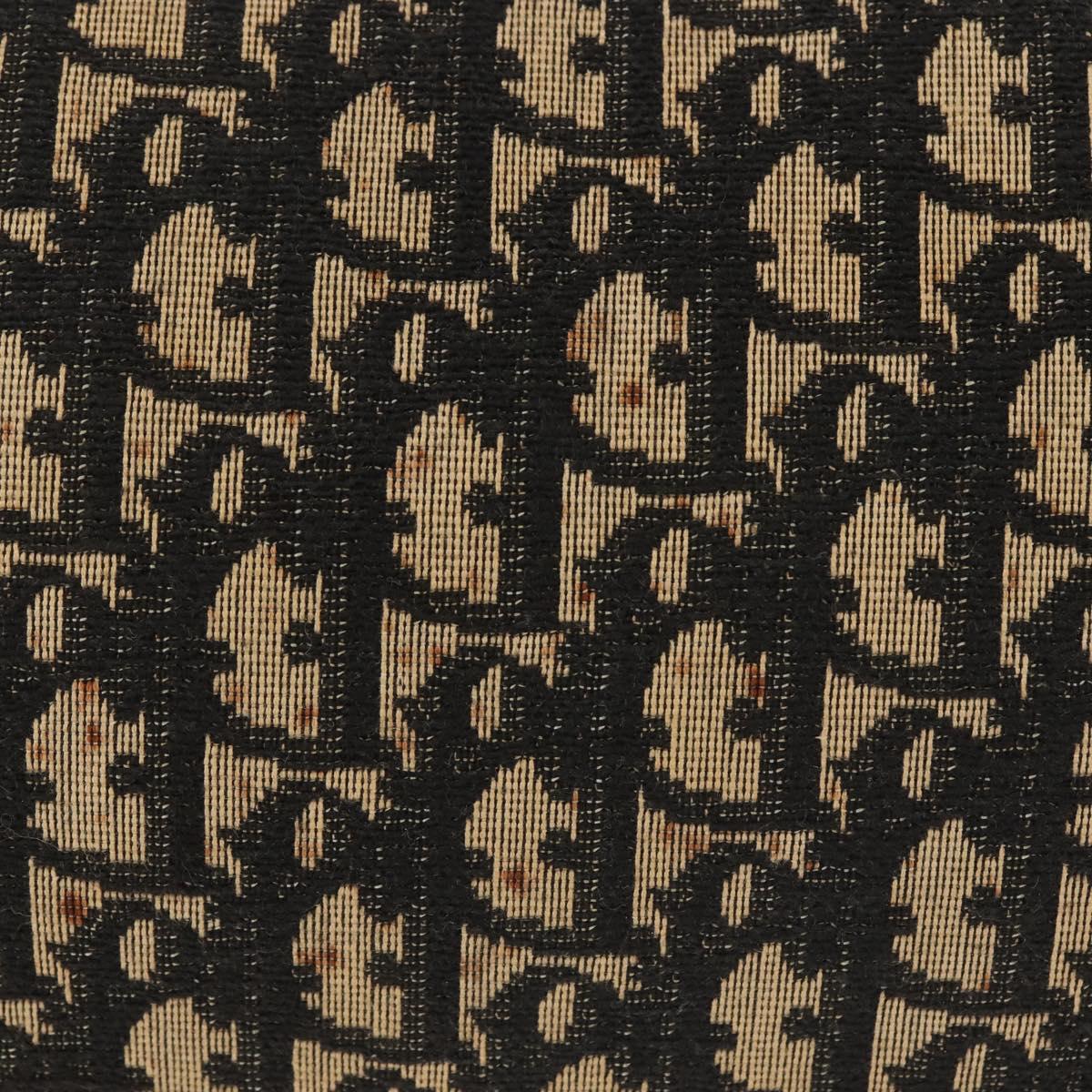 Christian Dior Trotter Canvas Shoulder Bag Navy Gold Auth 143495