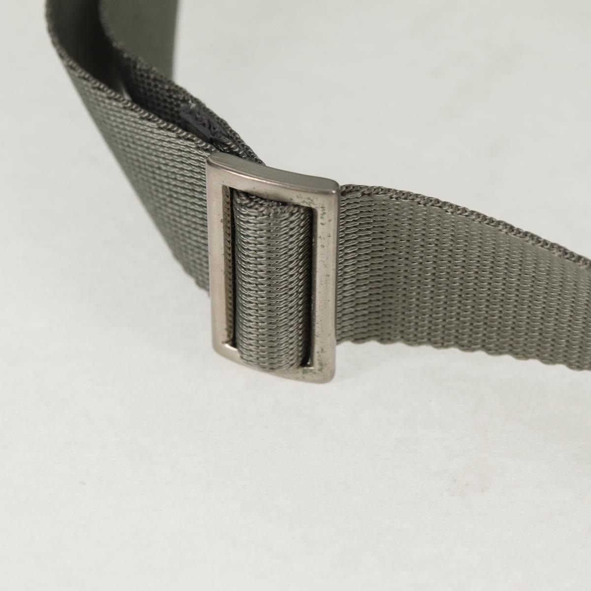 PRADA Backpack Nylon Green Silver Auth 143502