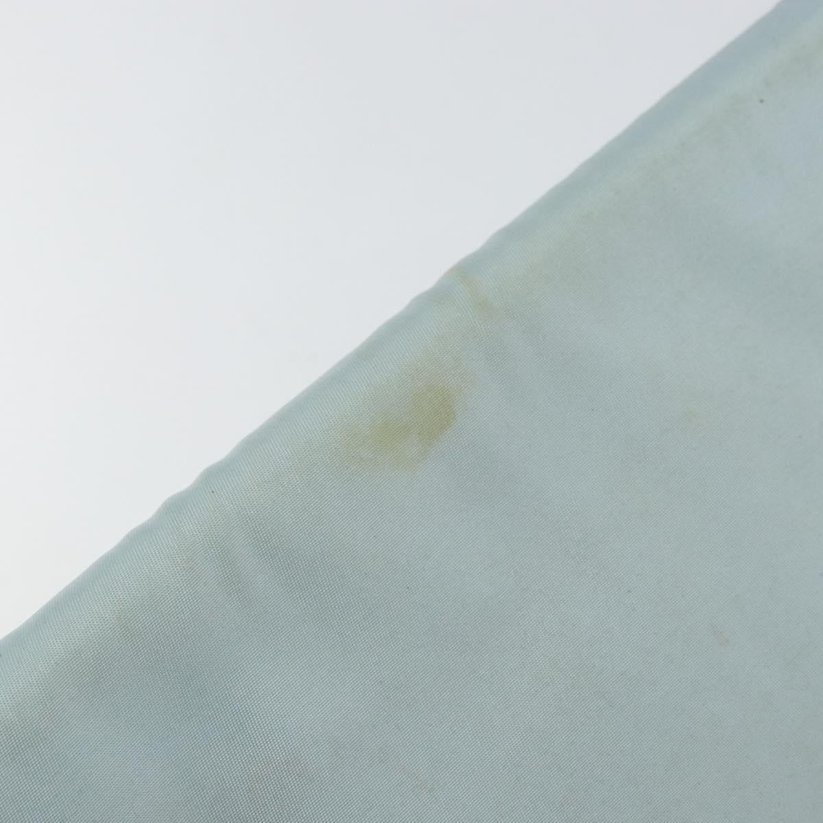 PRADA Shoulder Bag Nylon Light Blue Gold Auth 143505