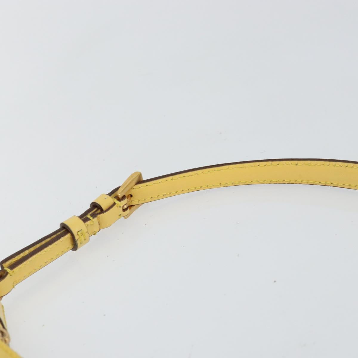 PRADA Shoulder Bag Nylon Yellow Gold Auth 143506