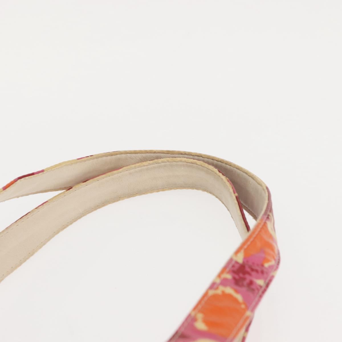 CHANEL High Summer Tote Bag Vinyl Red Silver CC Auth 143512