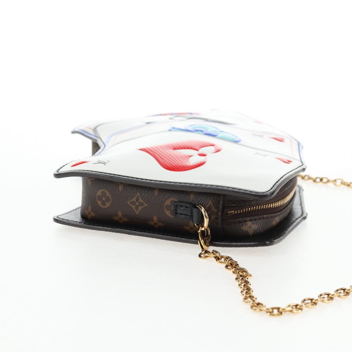 LOUIS VUITTON Monogram Game On Portefeuille Zoe Bag White M80226 LV Auth 143515M