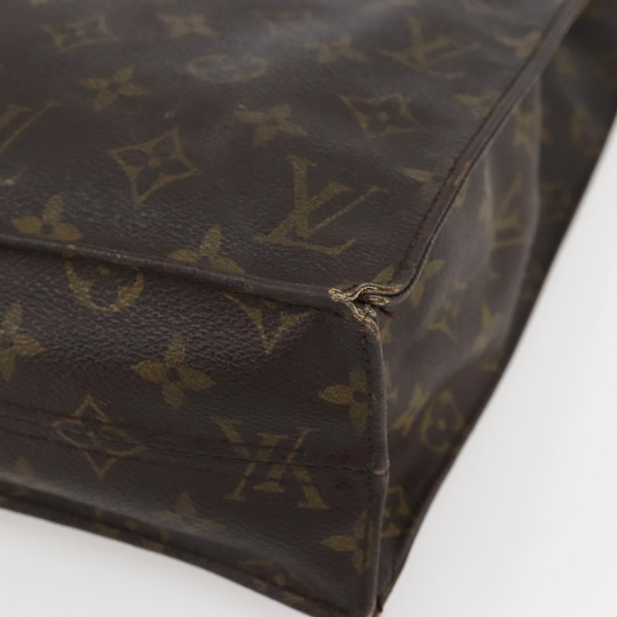 LOUIS VUITTON Monogram Sac Plat Hand Bag M51140 LV Auth 143529