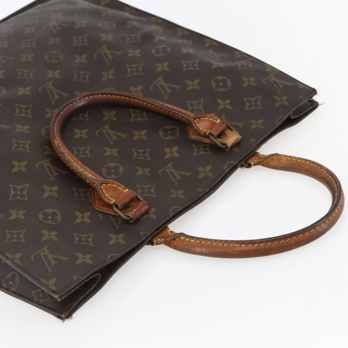 LOUIS VUITTON Monogram Sac Plat Hand Bag M51140 LV Auth 143529