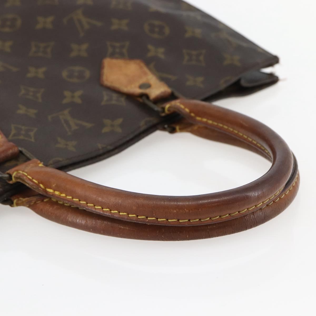 LOUIS VUITTON Monogram Sac Plat Hand Bag M51140 LV Auth 143529