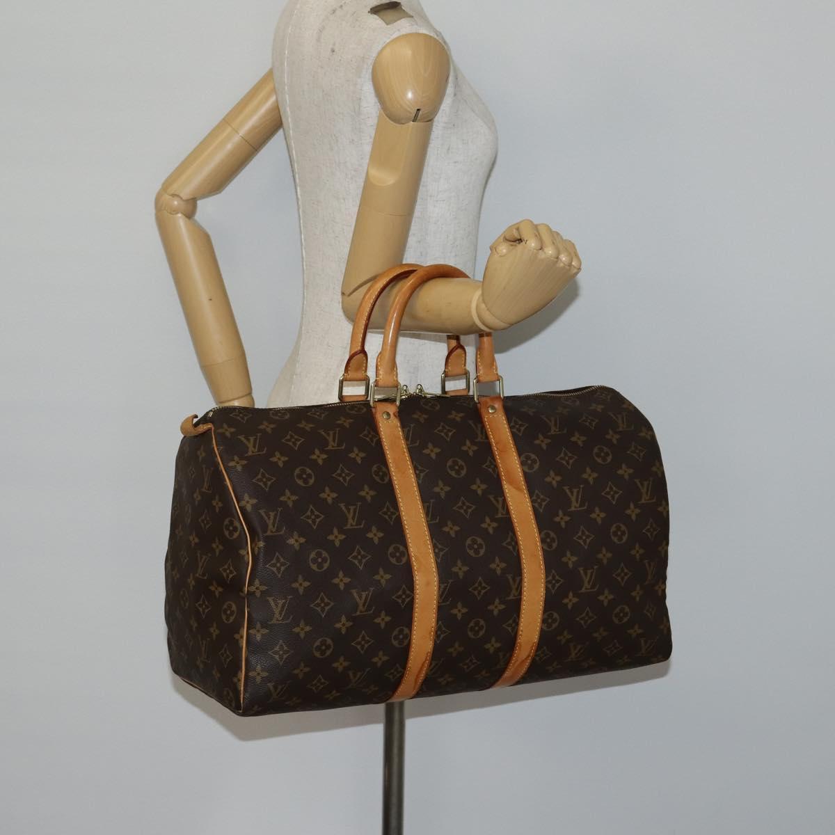 LOUIS VUITTON Monogram Keepall 45 Boston Bag M41428 LV Auth 143530