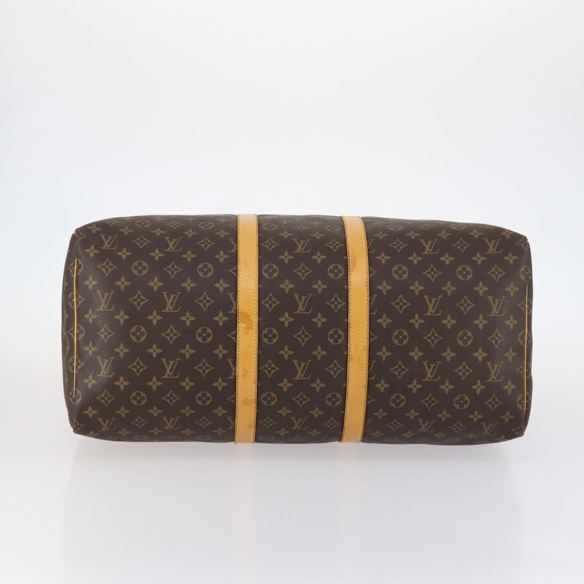 LOUIS VUITTON Monogram Keepall 55 Boston Bag M41424 LV Auth 143532V