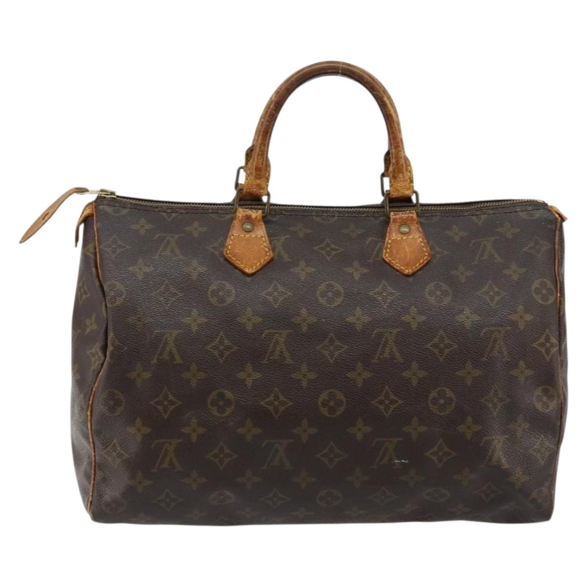 LOUIS VUITTON Monogram Speedy 35 Hand Bag M41524 LV Auth 143533
